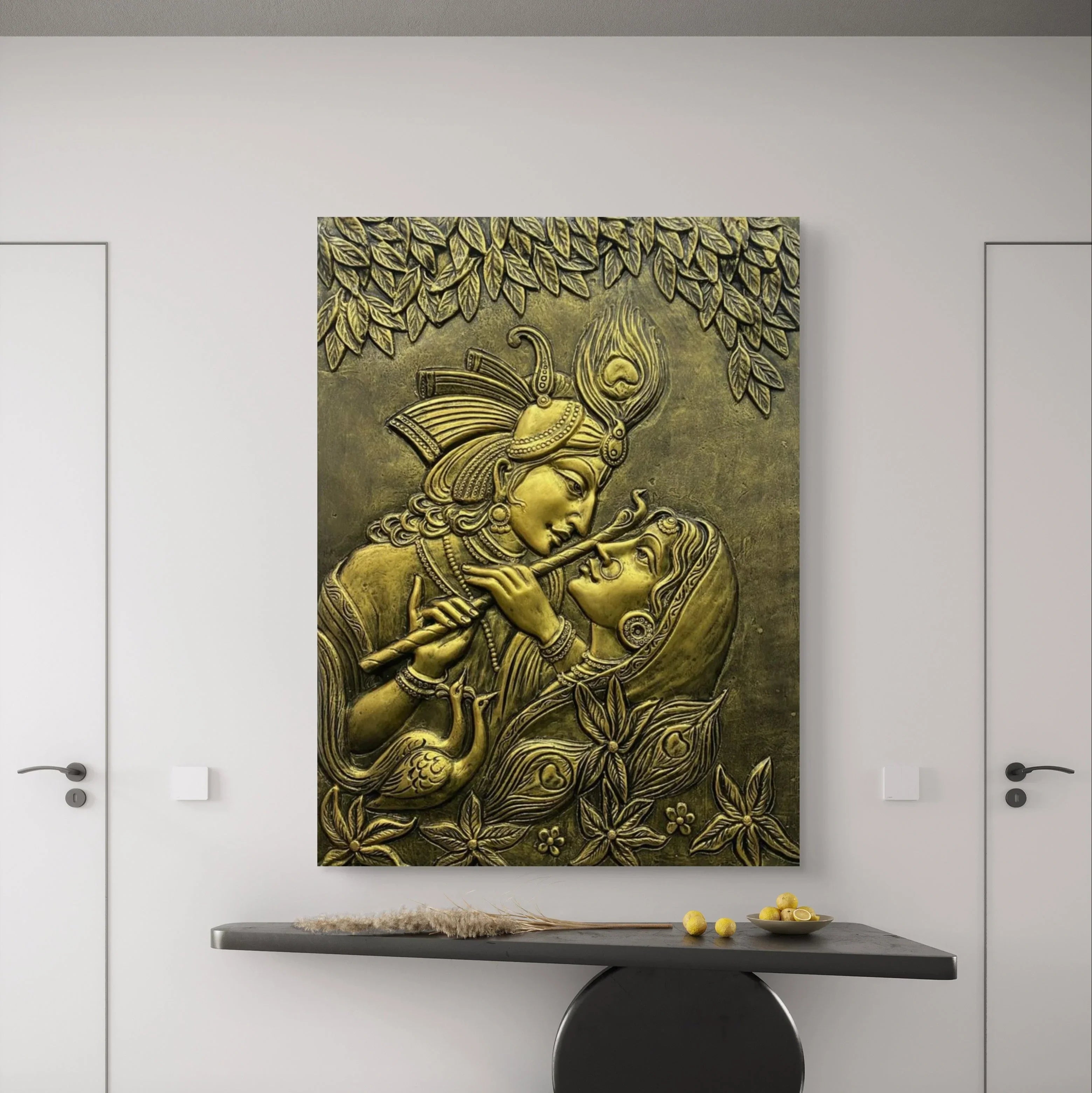 Radha Krishna painting showcasing divine love and spiritual harmony