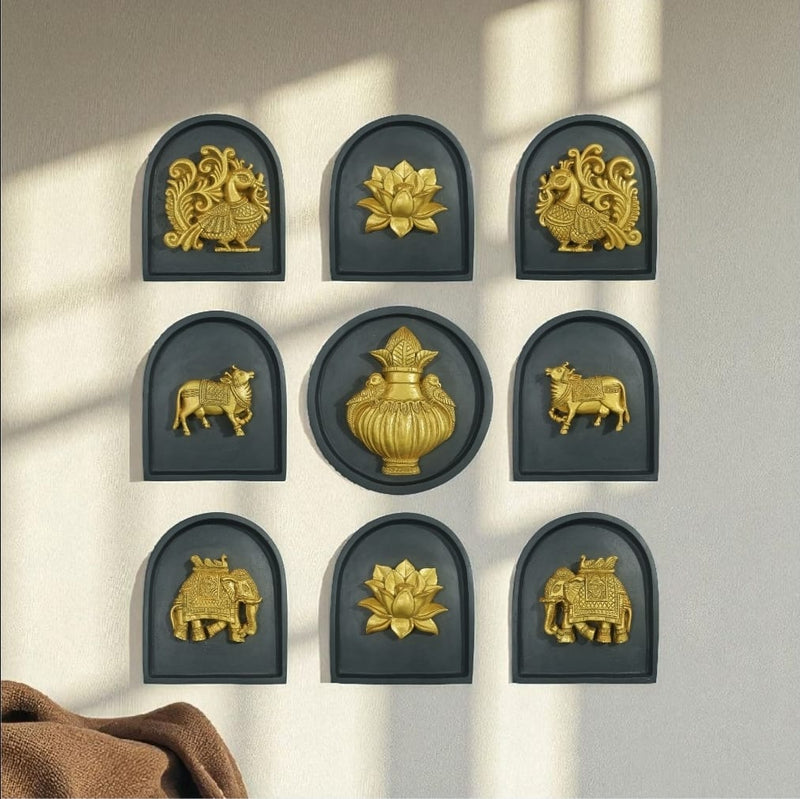 Traditional wall art motifs handcrafted 3D relief decorative wall decor