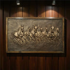wall art of left-moving 7 horses, symbolizing unstoppable career growth.