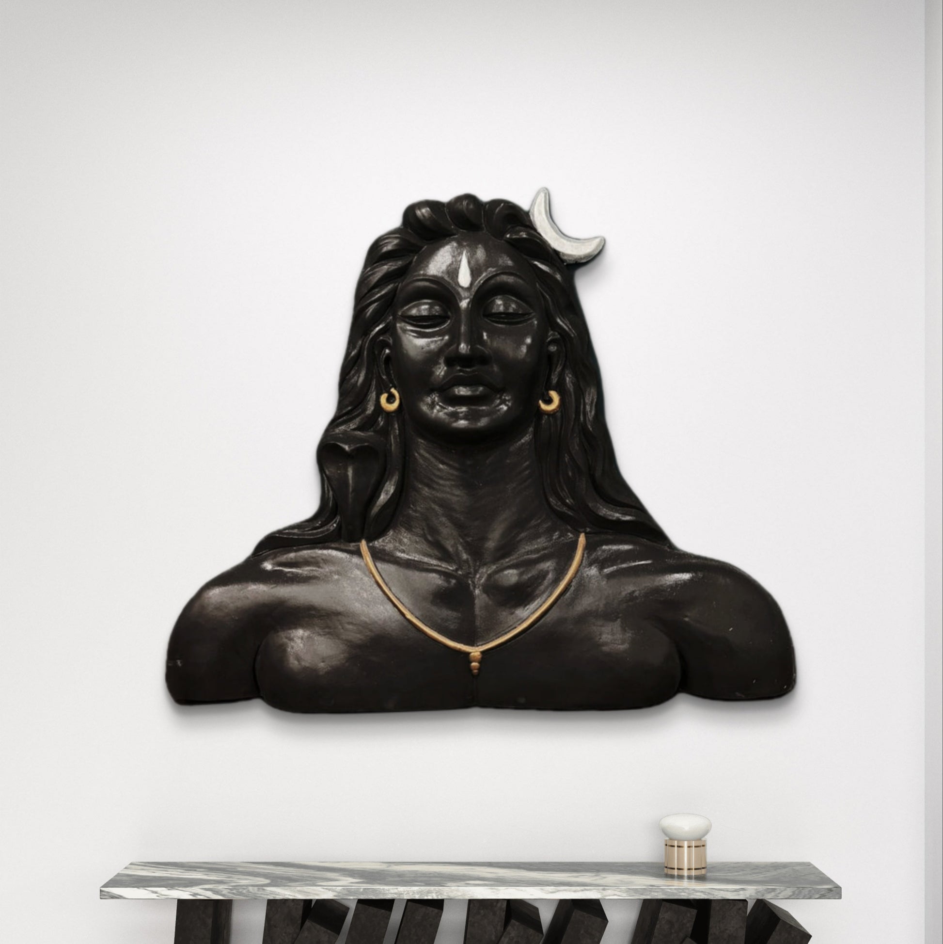 4x3 Feet | Adiyogi Wall Hanging Relief Mural | Spiritual 3D Wall Art | Shiva Sculpture for Home & Office Décor | Ready to Hang