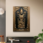 3X2 Feet | Balaji with Lakshmi 3D Relief Mural – Traditional Wall Art | Ready to Hang