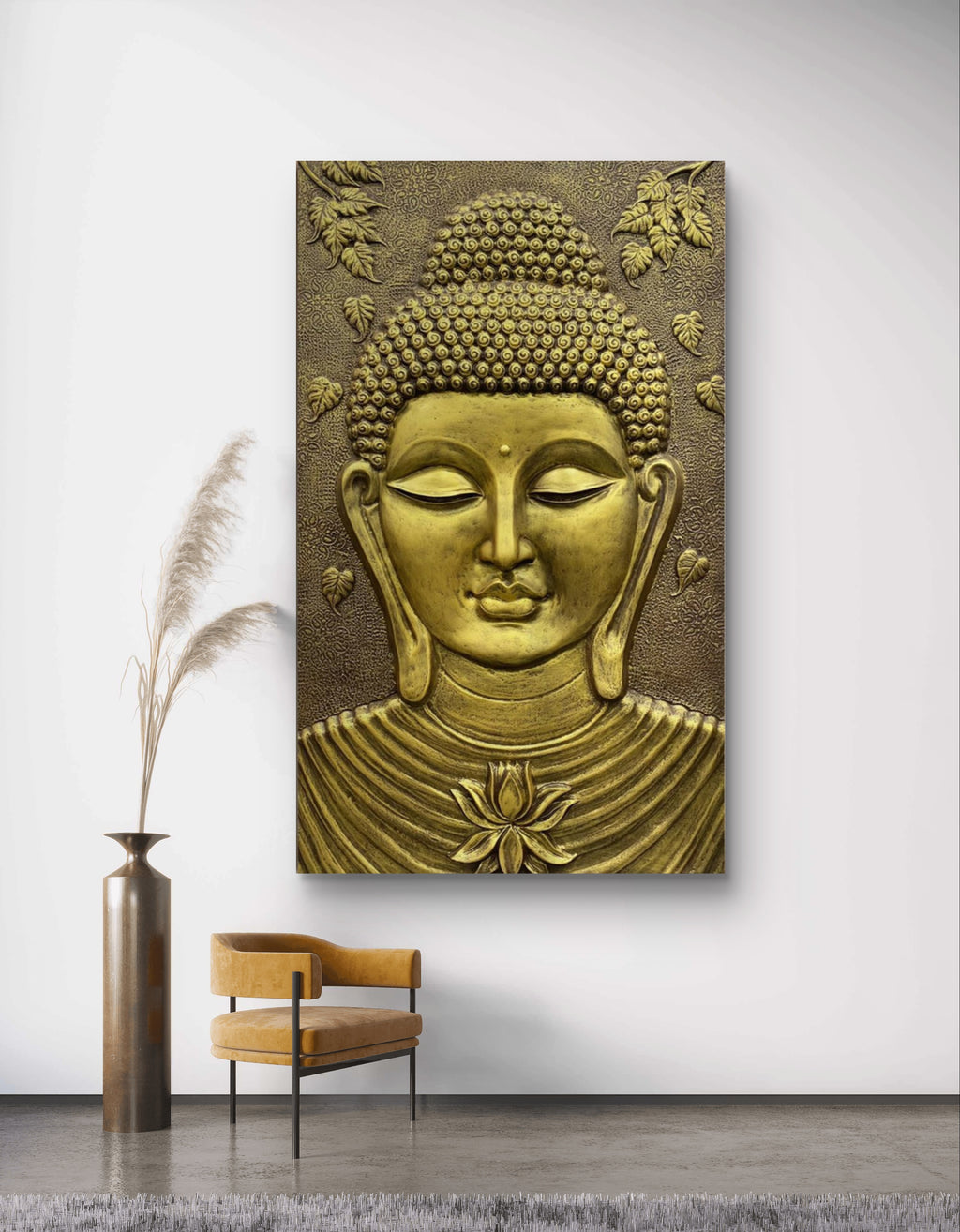 5x3 Feet | Buddha 3D Relief Mural | Tranquil Meditative Wall Art | Spiritual Home & Office Décor| Ready-to-Hang