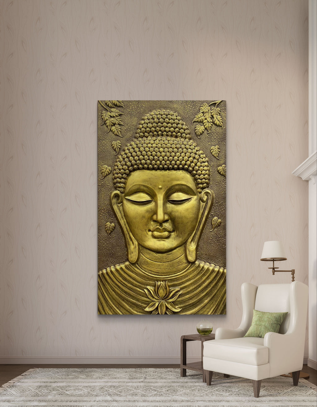 5x3 Feet | Buddha 3D Relief Mural | Tranquil Meditative Wall Art | Spiritual Home & Office Décor| Ready-to-Hang
