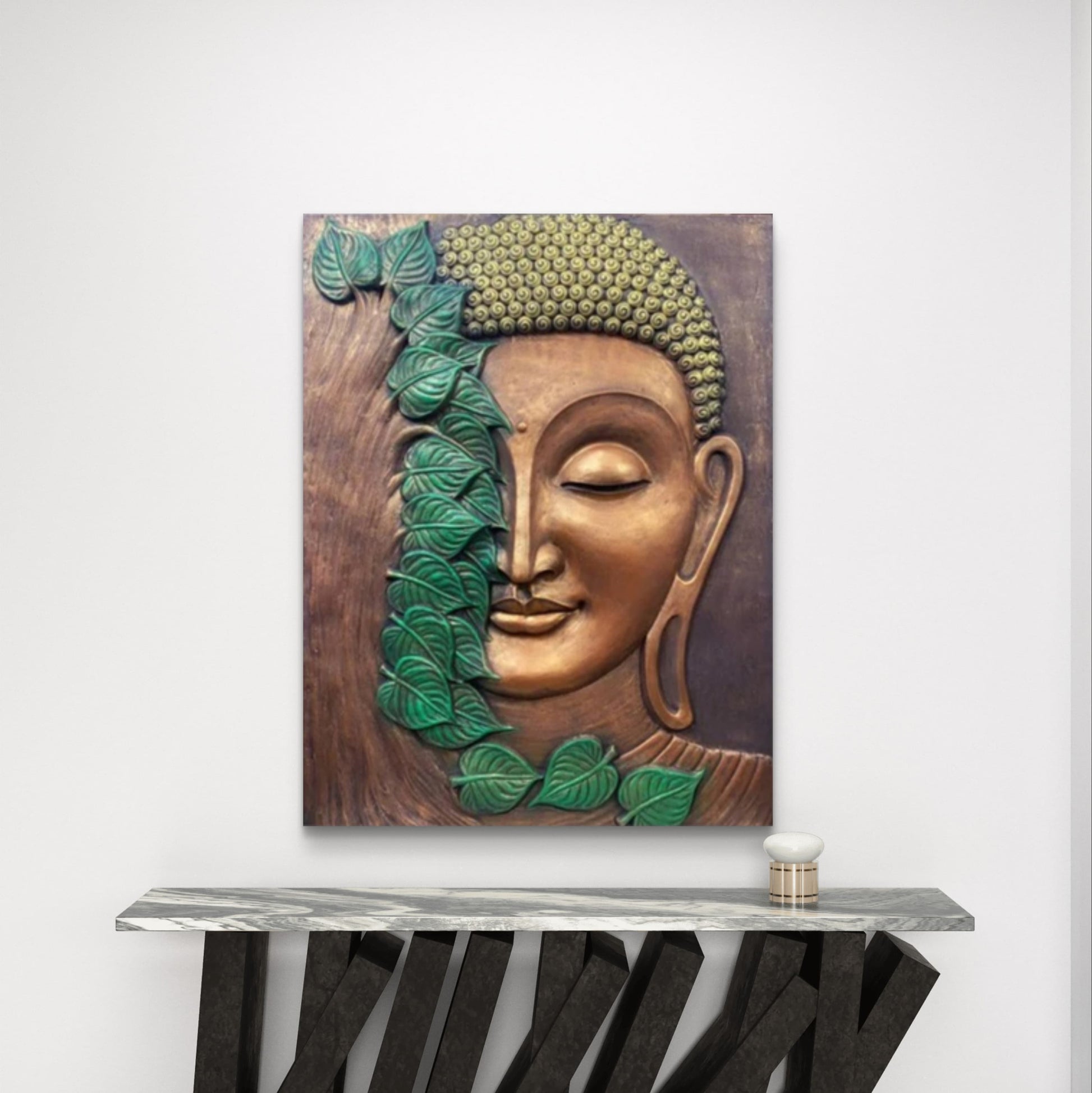 4x3 Feet | Tranquil Buddha 3D Relief Wall Mural | Spiritual Wall Art
