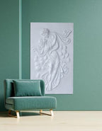 Elegant European Couple 5x3 Feet 3D Mural Wall Art - Timeless Romance in Every Detail