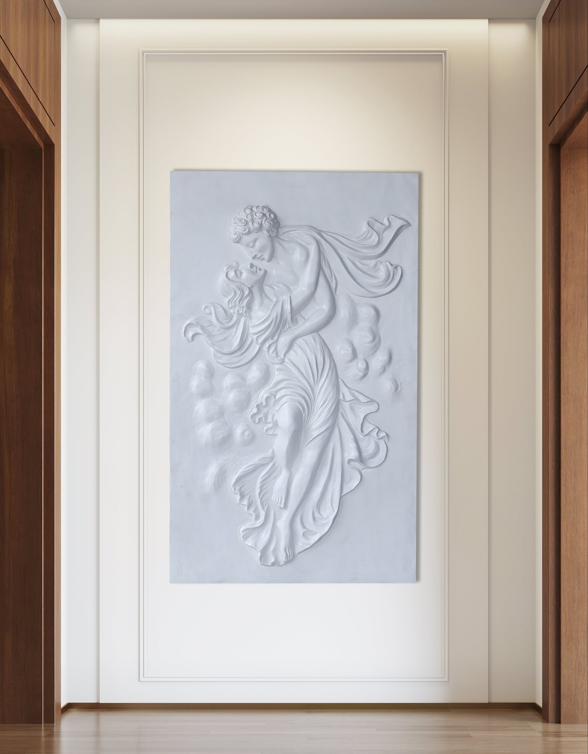 Elegant European Couple 5x3 Feet 3D Mural Wall Art - Timeless Romance in Every Detail