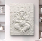 4x3 Feet | Handcrafted Dancing Ganesha 3D Relief Mural – Ready to Hang