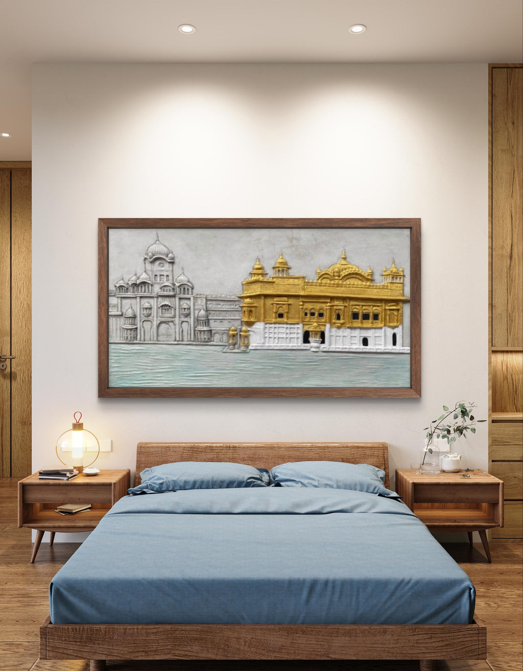 3x5 Feet | Golden Temple 3D Relief Mural | Sacred Sikh Wall Art |