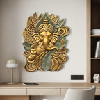 Elegant Ganesha 3D Wall Art Mural (24 × 18 Inches)