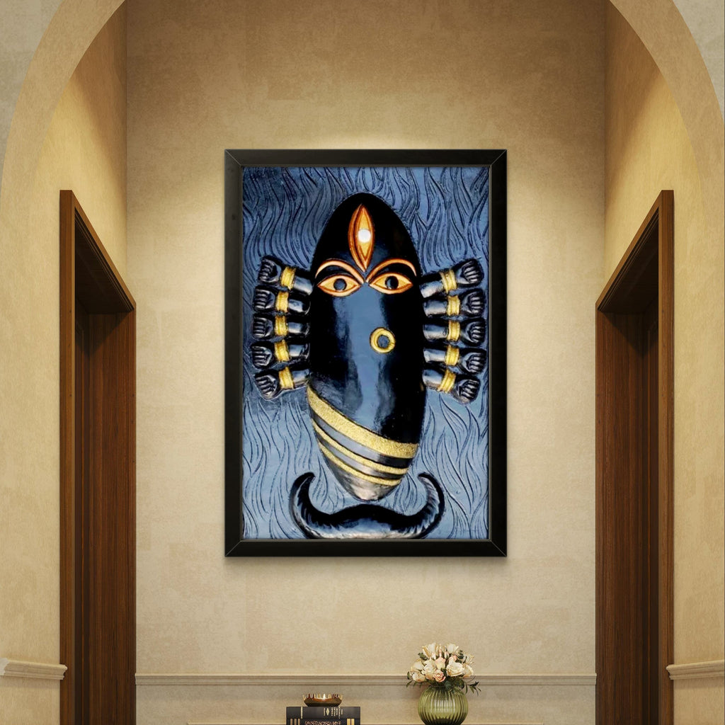 Maa Linga Bhairavi 3D Relief Wall Art – 3x2 Feet | Fierce Grace & Feminine Power