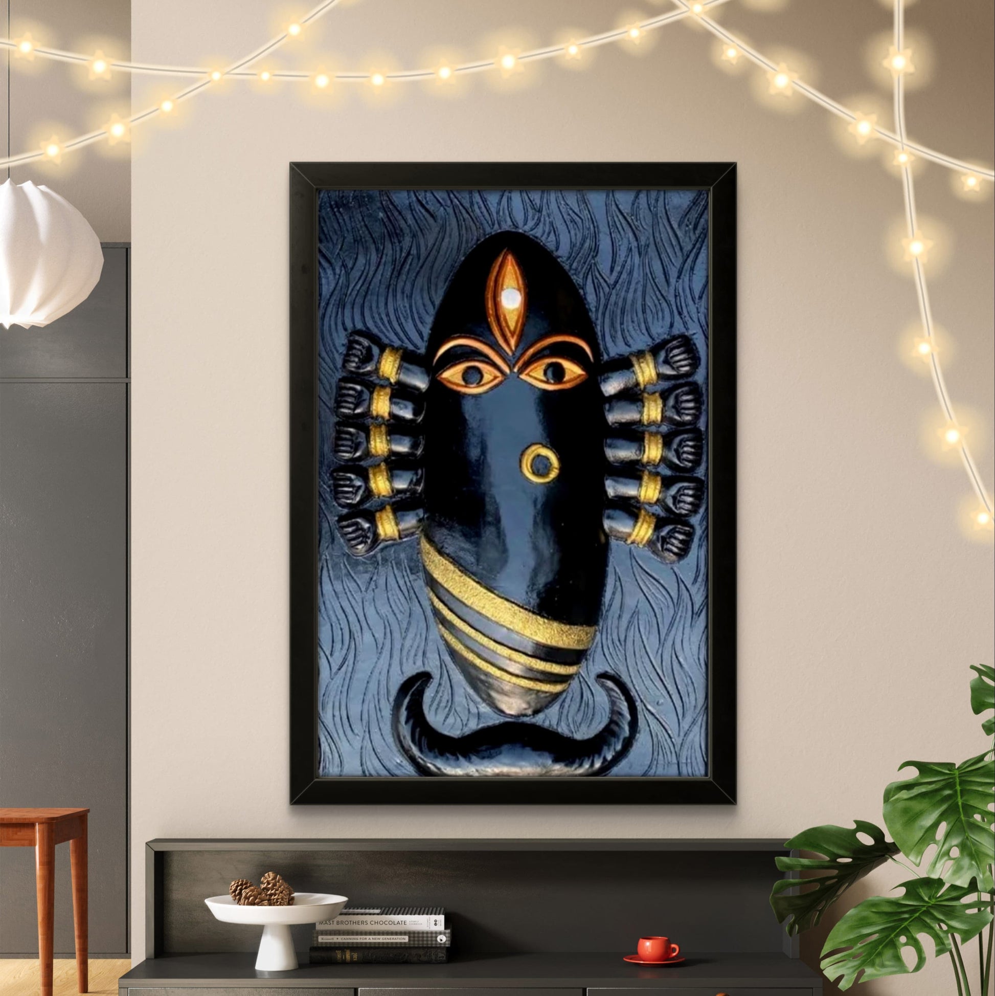 Maa Linga Bhairavi 3D Relief Wall Art – 3x2 Feet | Fierce Grace & Feminine Power