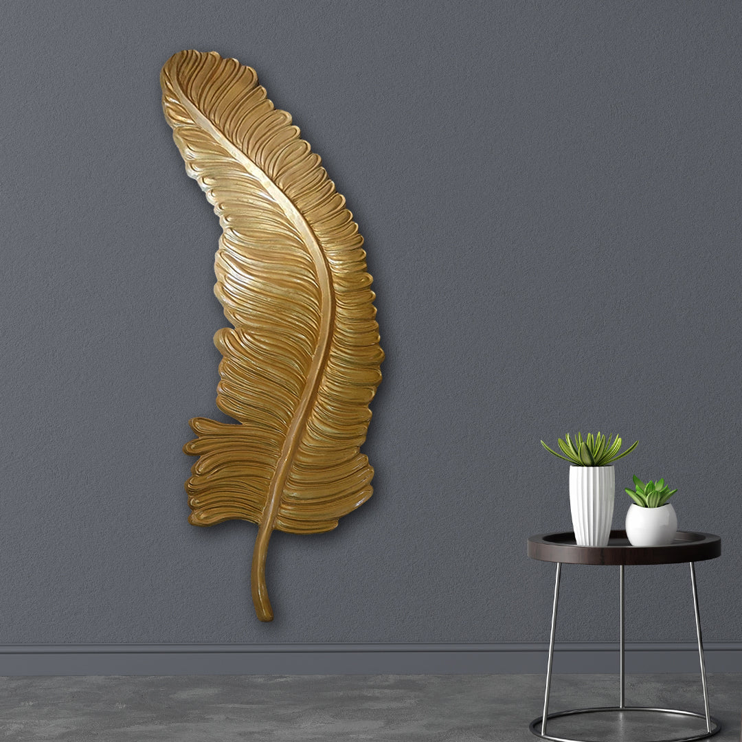 7x2 Feet 3D Abstract Feather Relief Mural | Contemporary Wall Art
