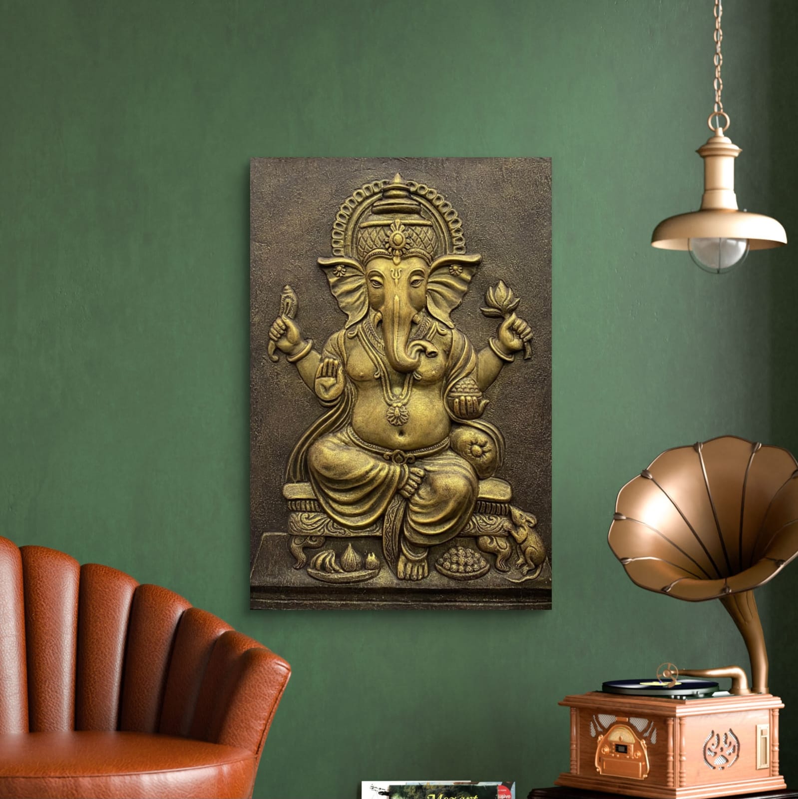 3x2 Feet | Lord Ganesha 3D Relief Mural
