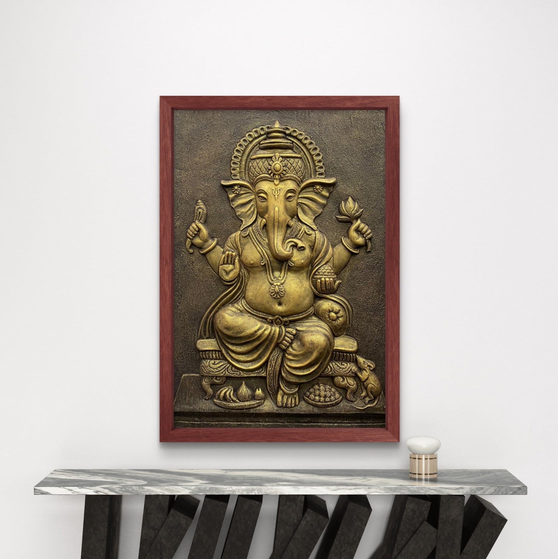 3x2 Feet | Lord Ganesha 3D Relief Mural