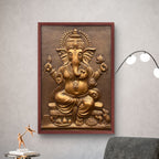 3x2 Feet | Lord Ganesha 3D Relief Mural