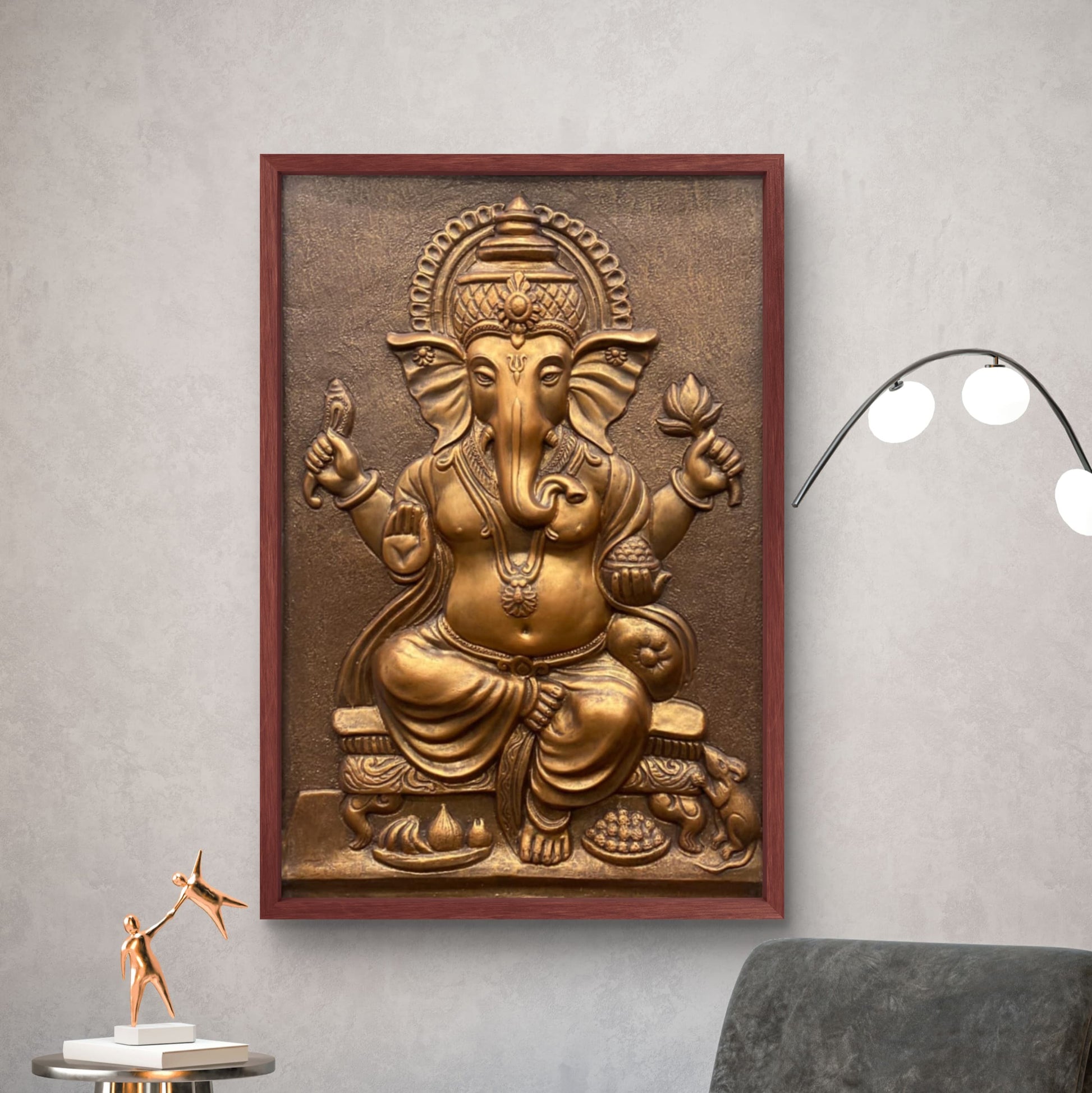 3x2 Feet | Lord Ganesha 3D Relief Mural