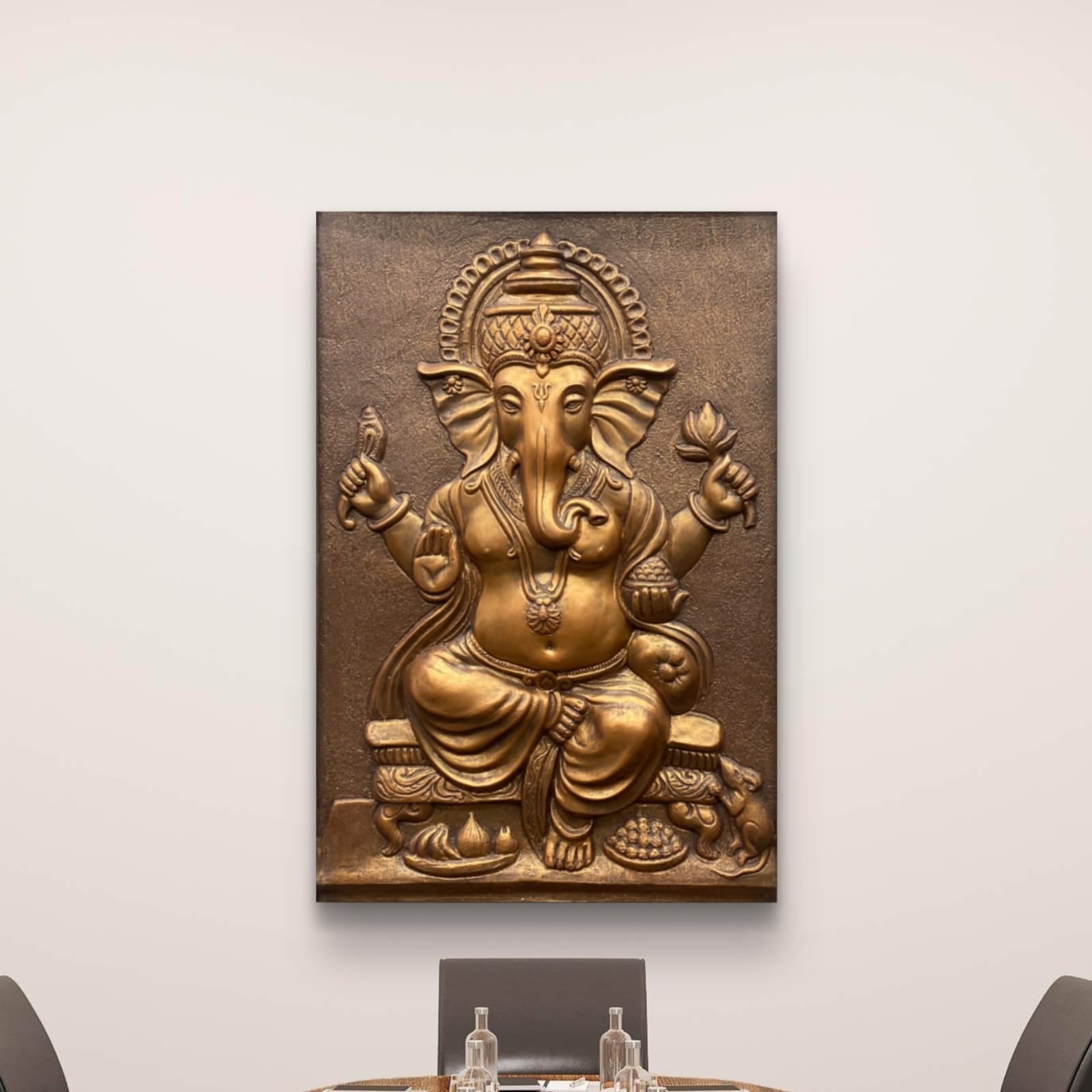 3x2 Feet | Lord Ganesha 3D Relief Mural