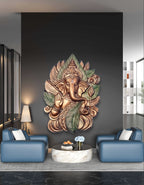 4x3 Feet | Elegant Lord Ganesha 3D Relief Wall Mural | Ready-to-Hang Vastu & Spiritual Décor for Home & Office