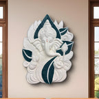 4x3 Feet | Elegant Lord Ganesha 3D Relief Wall Mural | Ready-to-Hang Vastu & Spiritual Décor for Home & Office
