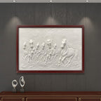 3x2 Feet 7 Horses 3D Relief Wall Mural