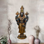 Bronze finish Venkateshwara Balaji 3D art painting | elevated wall sculpture with traditional Indian craftsmanship
