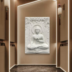Buddha meditative 3D wall art mural (3x2 ft) | handcrafted relief sculpture for living room décor