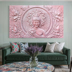 Full view of Buddha with lotus 3D wall art sculpture designed for serene interior décor.