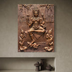Full view of Dakshinamurthy 3D wall art sculpture representing Lord Shiva as the divine teacher