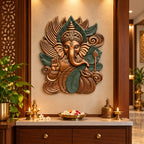 Full view of Elegant Ganesha 3D wall art mural in a 24 × 18 inch size.