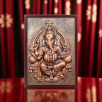20x15 inch ganesha 3d wall mural handcrafted relief sculpture in golden and bronze finishes