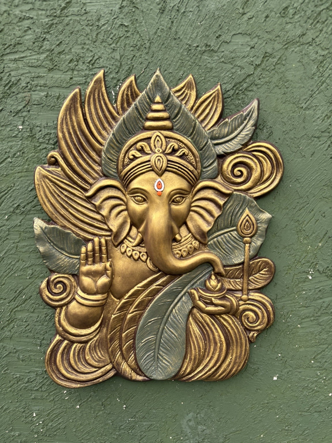 Elegant Ganesha 3D Wall Art Mural (24 × 18 Inches)
