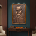 Handcrafted Ambedkar 3D relief sculpture wall decor, motivational mural in 3x2 feet size for home, office, and institutional wall art collection