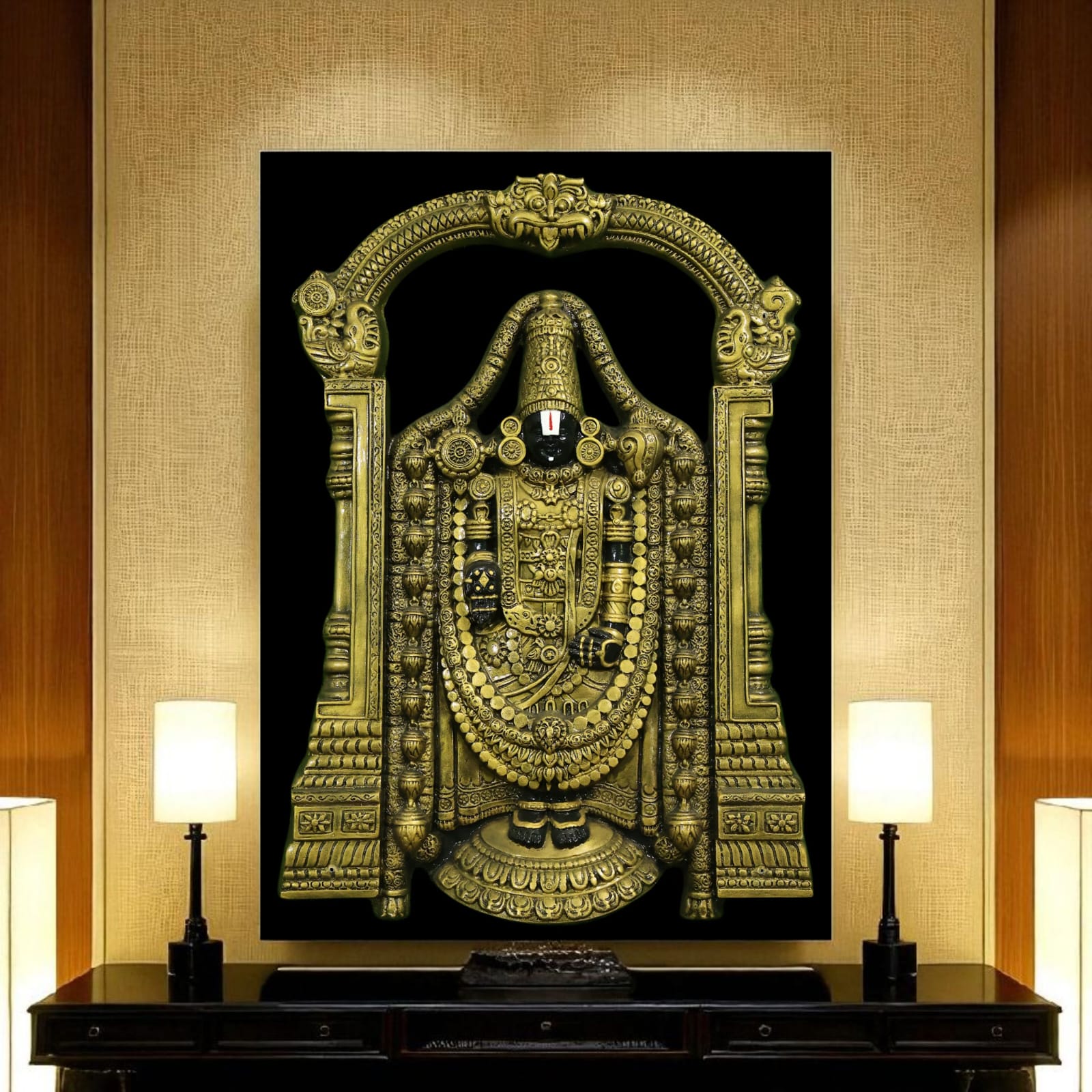 Divine Lord Venkateshwara mural art, perfect for elevating any sacred space.