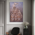 High-relief sculpture of Lord Jagannath, inspired by the sacred traditions of Puri, perfect for spiritual interiors.