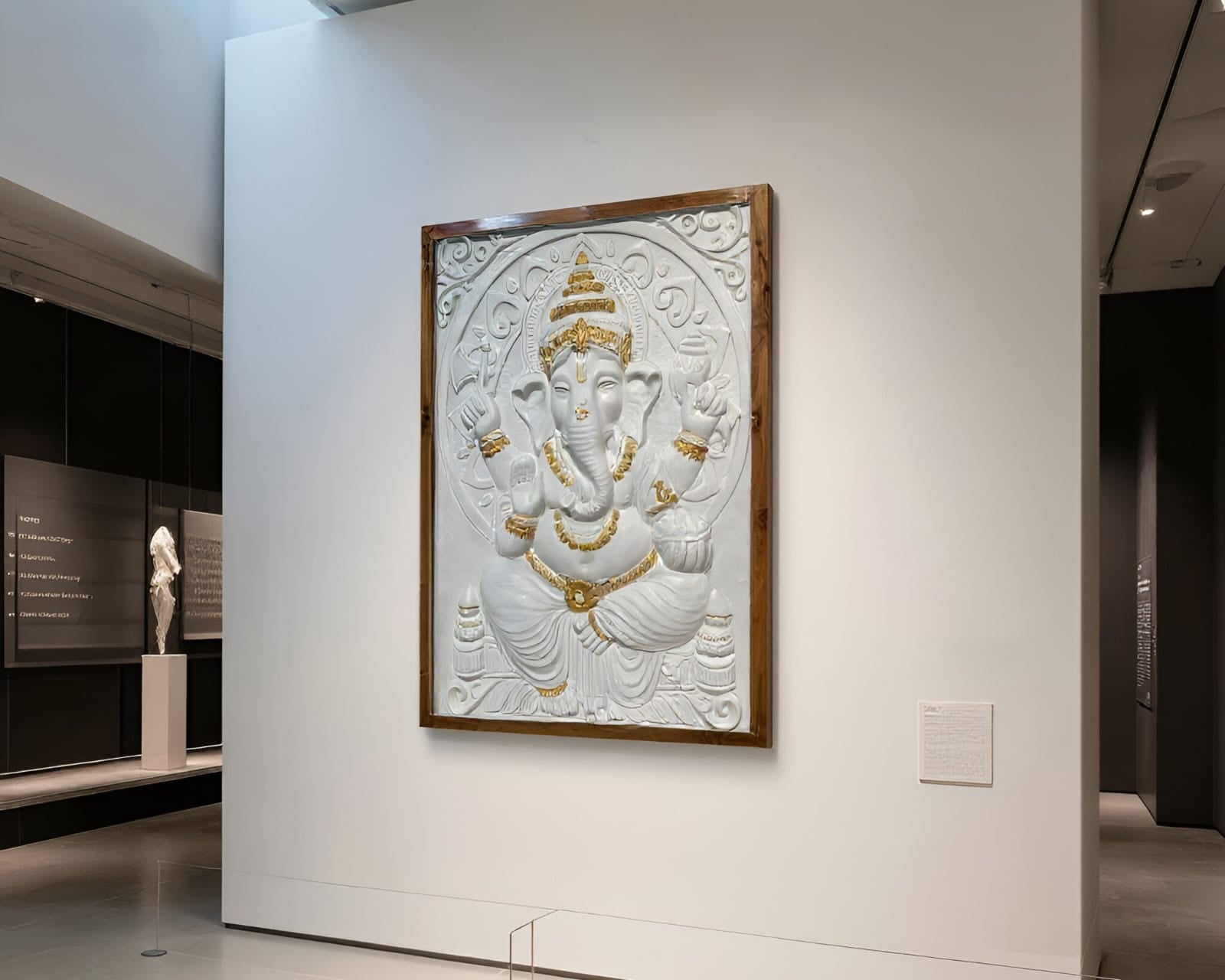 Large 4x3 feet Ganesha wall art, making an effortless statement in a home or office interior.
