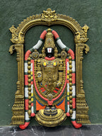 Lord Venkateshwara 3D relief wall art in 5.5x4 feet size designed to bring divine grace to sacred spaces in multicolour.