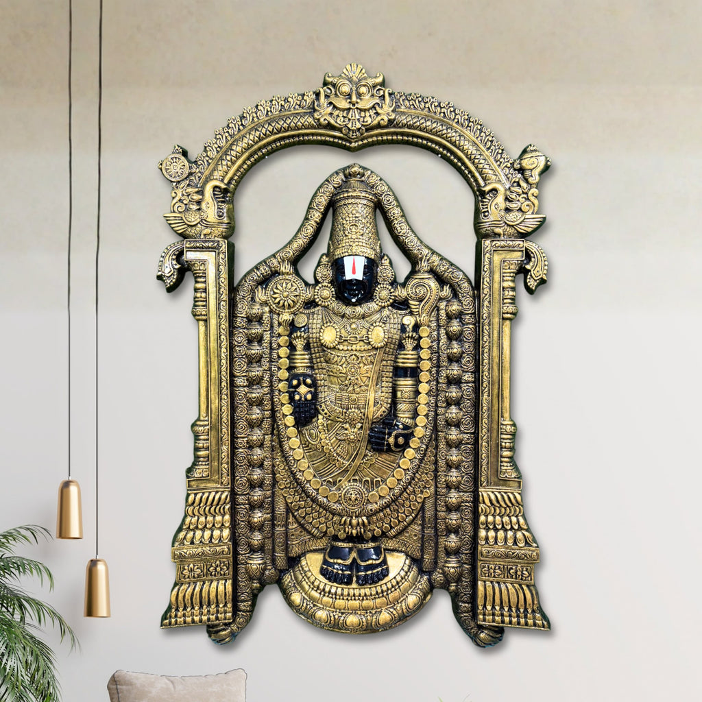 Lord Venkateshwara 3D relief wall art in 5.5x4 feet size designed to bring divine grace to sacred spaces
