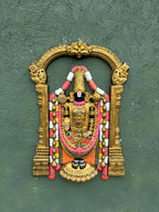 Close-up of Lord Venkateshwara 3D wall art highlighting intricate sculpted details and craftsmanship.