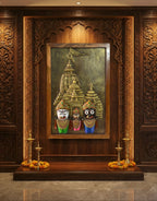 Multicolour Lord Jagannath 3D relief wall art with vibrant detailing and handcrafted sculptural finish