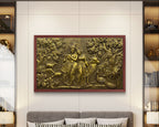 Handcrafted 5x3 feet mural of Radha Krishna, bringing peace and devotion to your space.
