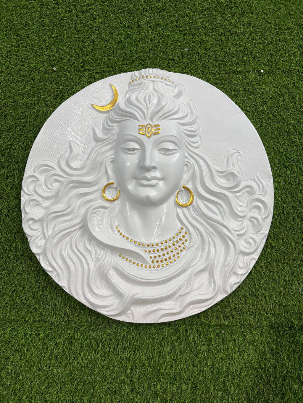 Shiva Mahakaal 3D relief wall sculpture in 2x2 feet, intricately crafted mural for sacred and luxury home decor