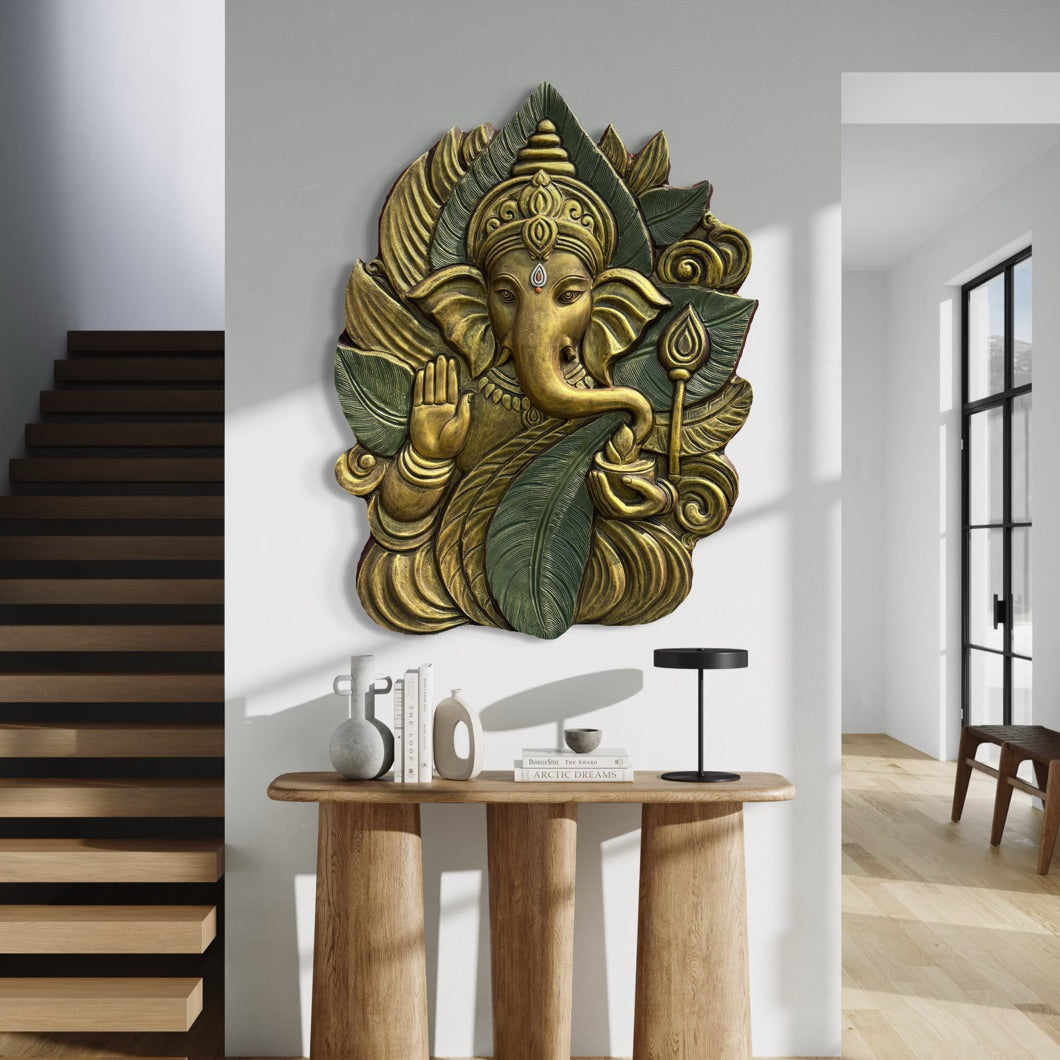 4x3 feet ready-to-hang wall art of Lord Ganesha, the remover of obstacles and harbinger of success