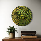 Full view of Versace-inspired 3D relief wall art featuring an elegant handcrafted designer motif.